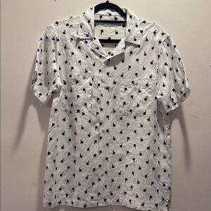 White Patterned Men's Shirt